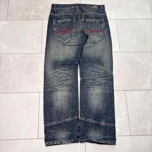 Rocawear R+ Classic Fit Y2K Baggy Jeans Distressed Hip Hop Streetwear Denim